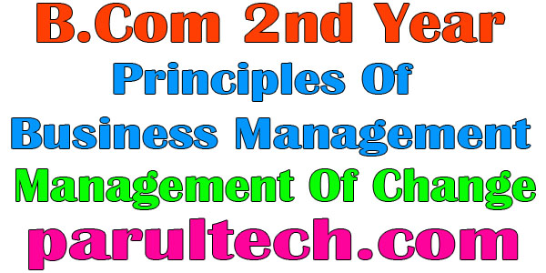 B.Com 2nd Year Management Of Change Long Notes In Hindi